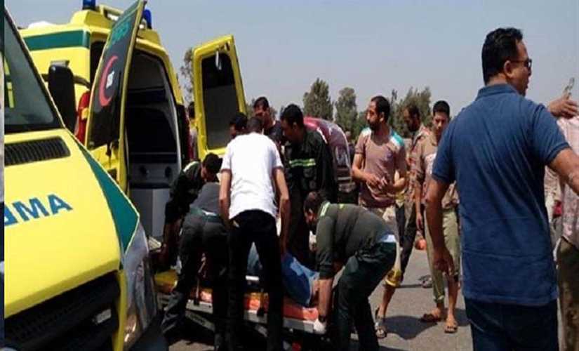 إصابة 12 شخصًا في حادث تصادم بصحراوي ملوي جنوب المنيا