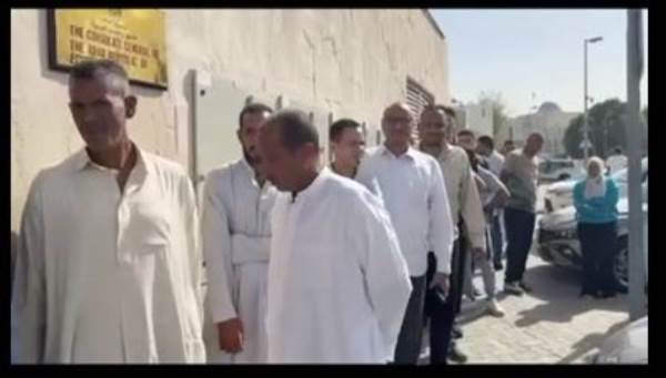 بالفيديو.. اقبال ملحوظ من الجالية المصرية على اللجنة الانتخابية الفرعية بدبي