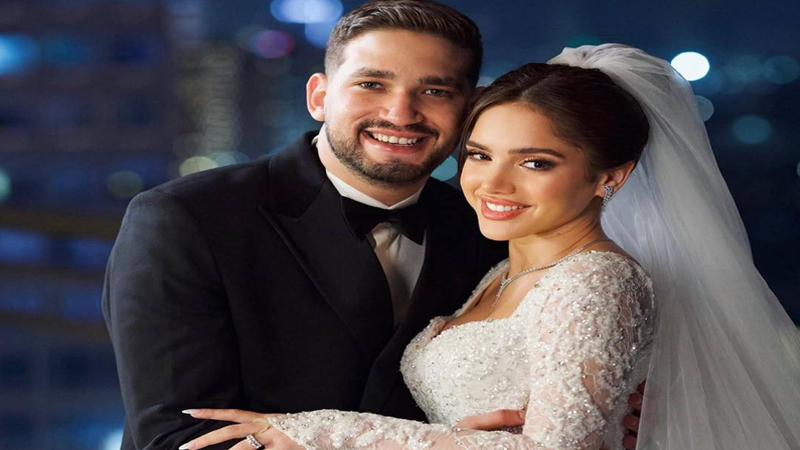 <strong>رنا رئيس وعريسها يسري علي</strong>