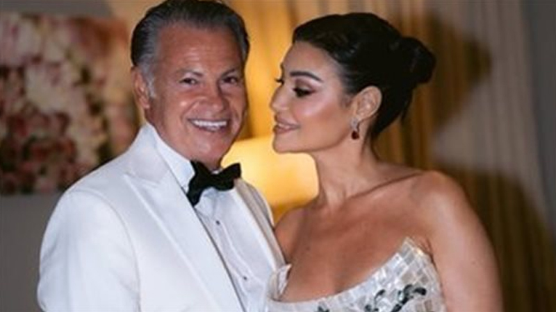 <strong>أروى جودة وعريسها جون باتيست</strong>