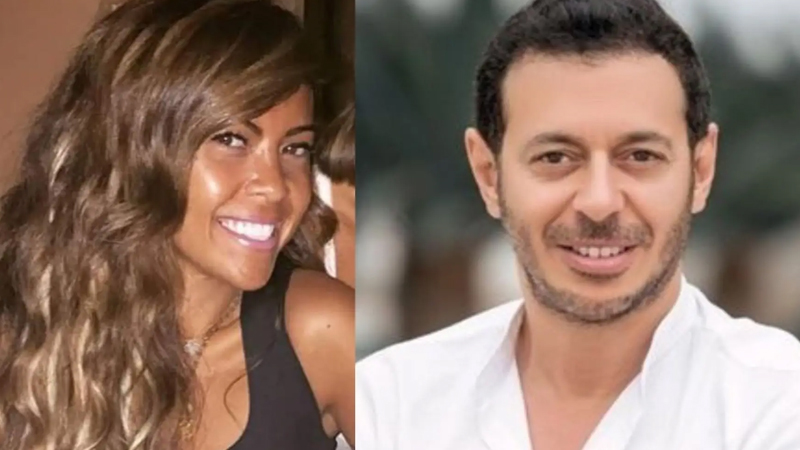 <strong>مصطفى شعبان وعروسه هدى الناظر</strong>