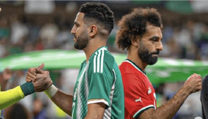 صلاح ومحرز - مباراة مصر و الجزائر&nbsp;