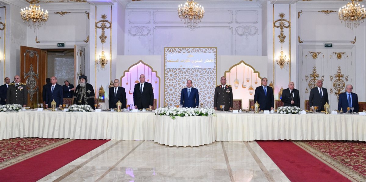 الرئيس السيسي خلال حفل الإفطار السنوي للقوات المسلحة