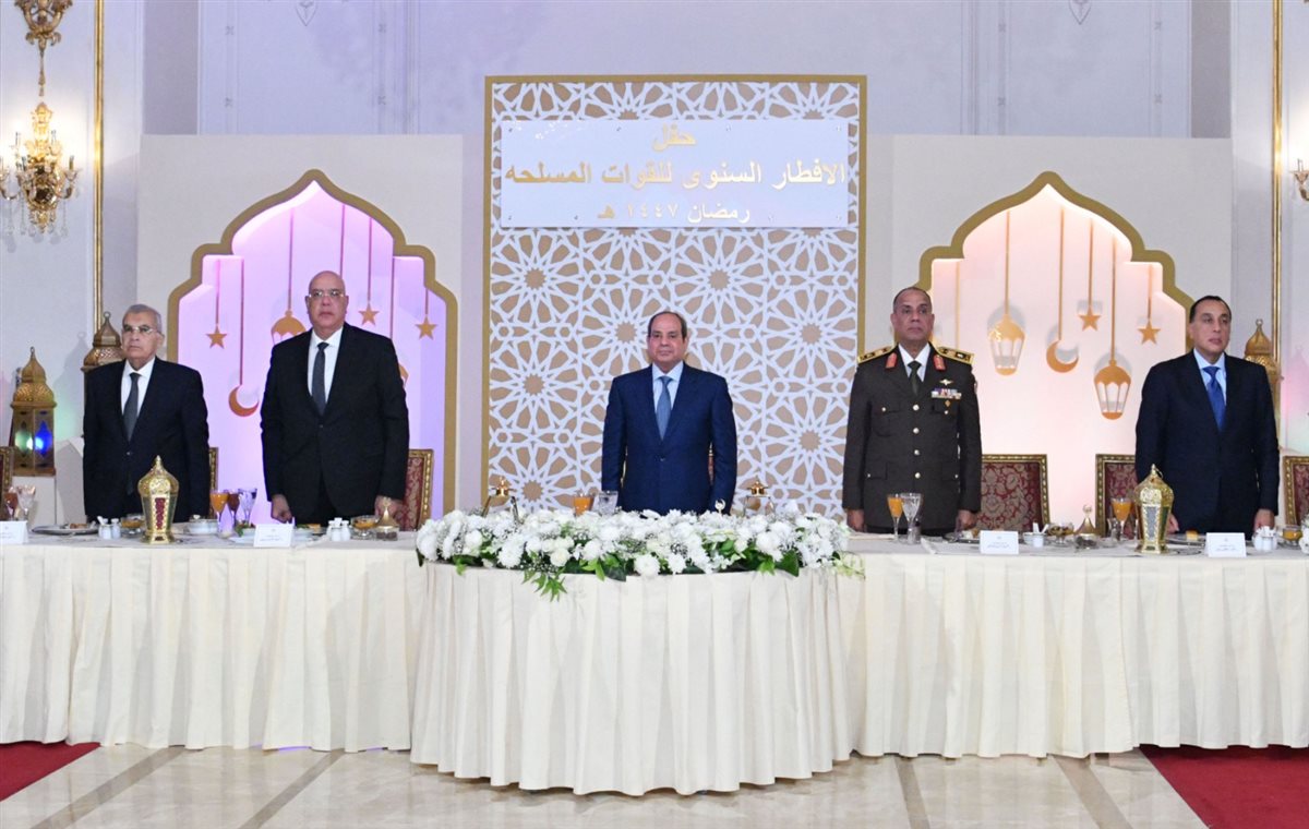 الرئيس السيسي خلال حفل الإفطار السنوي للقوات المسلحة