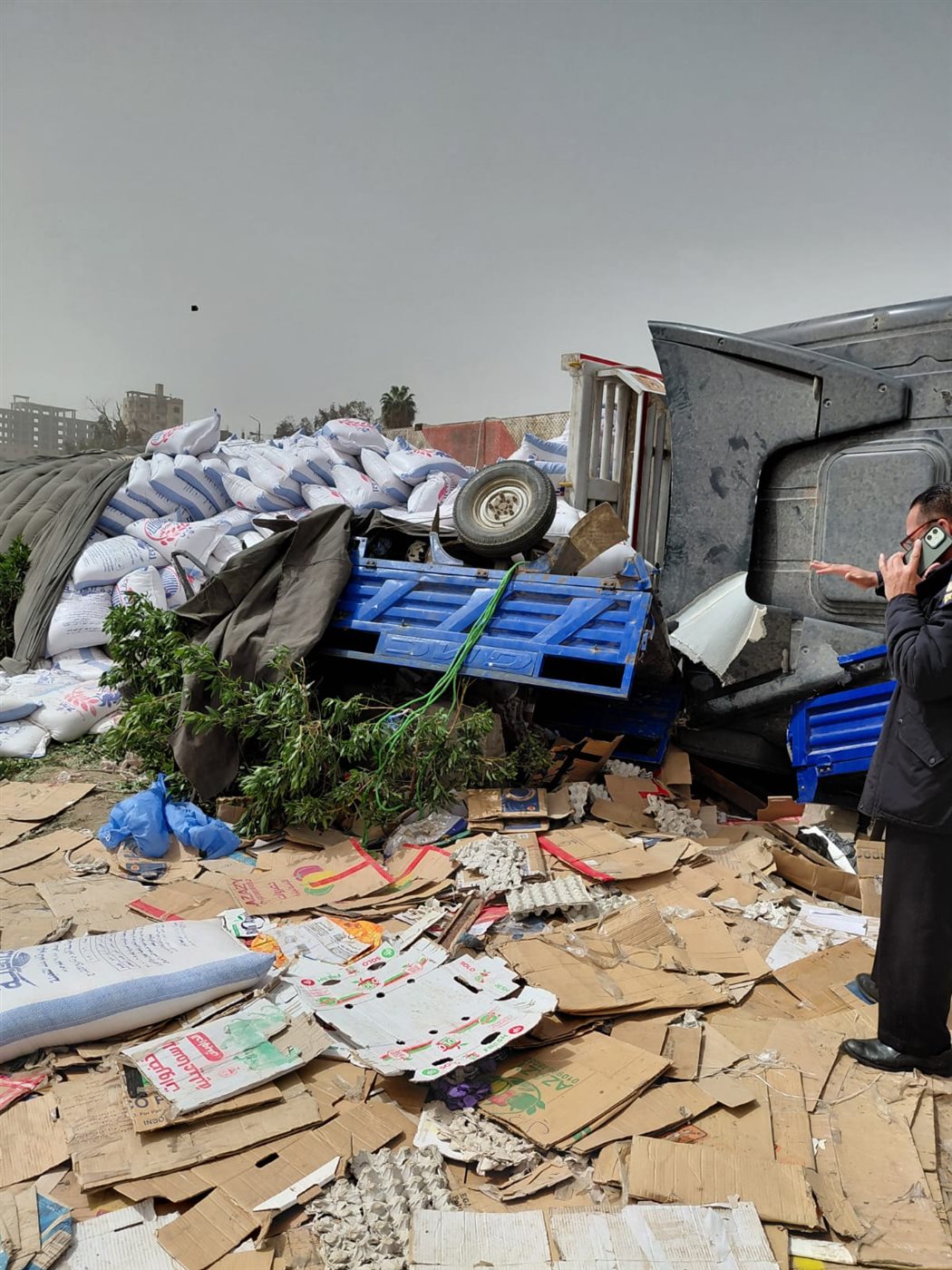 جانب من الحادث&nbsp;