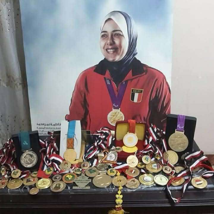 فاطمة عمر بطلة رفع الأثقال البارالمبية&nbsp;
