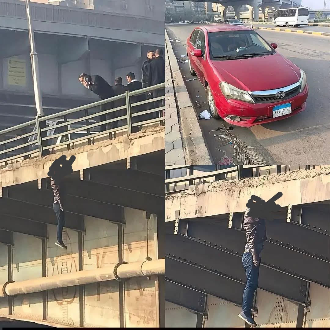 انتحار شاب أعلى كوبرى المظلات