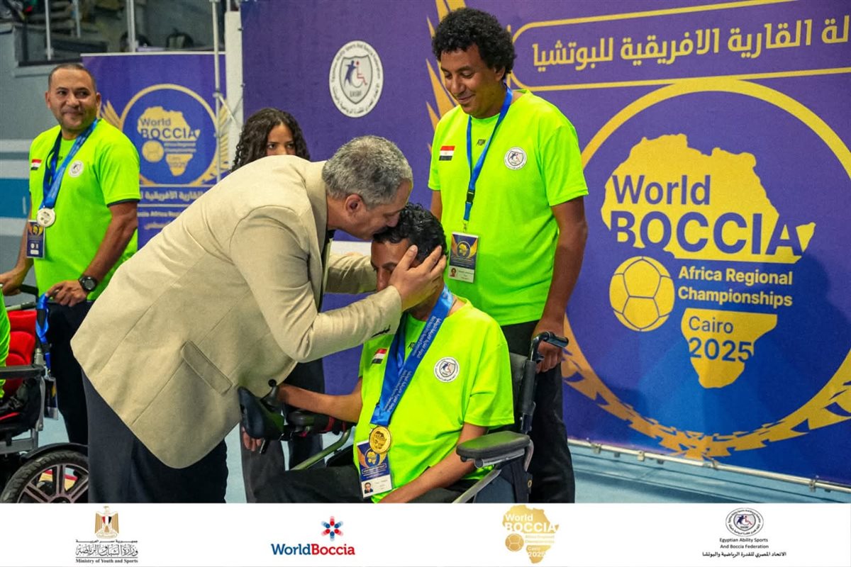 سمير عبد المعز خضري بطل البوتشيا البارالمبي