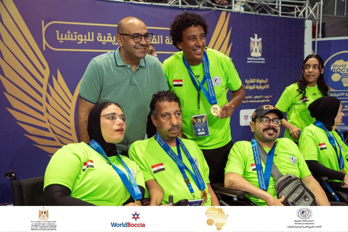 سمير عبد المعز خضري بطل البوتشيا البارالمبي