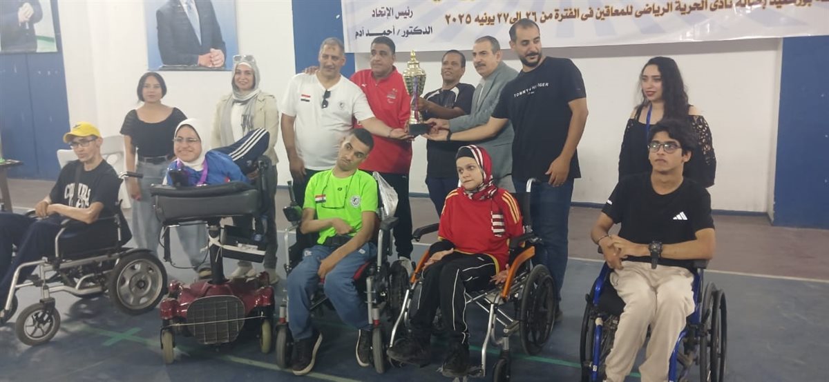 عبد الرحمن أحمد سعد بطل البوتشيا البارالمبي