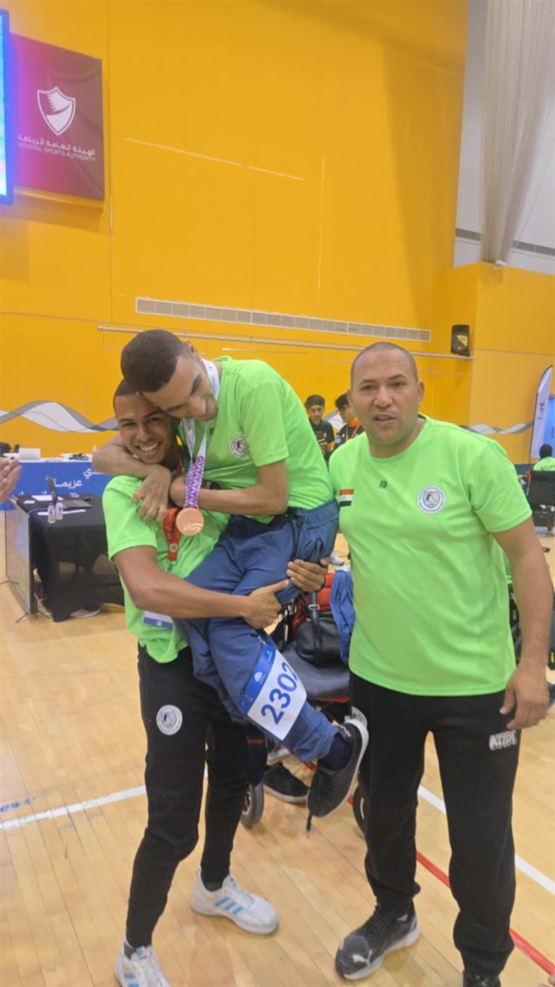 عبد الرحمن أحمد سعد بطل البوتشيا البارالمبي