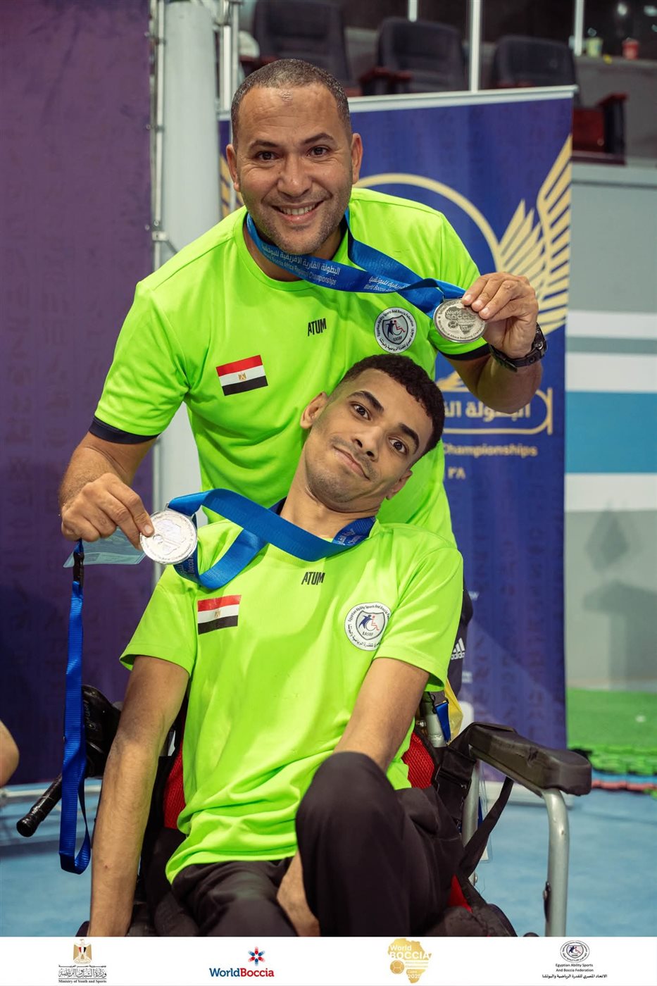 عبد الرحمن أحمد سعد بطل البوتشيا البارالمبي