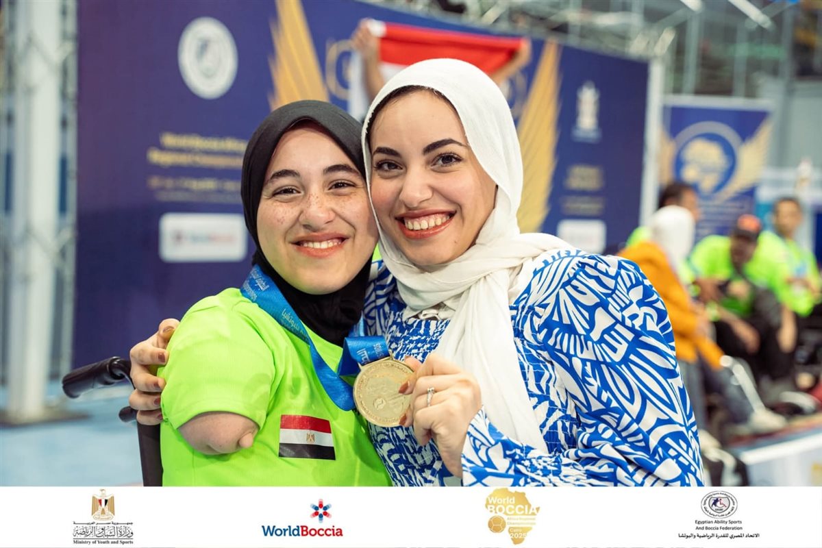 رحمة هشام بطلة البوتشيا البارالمبية