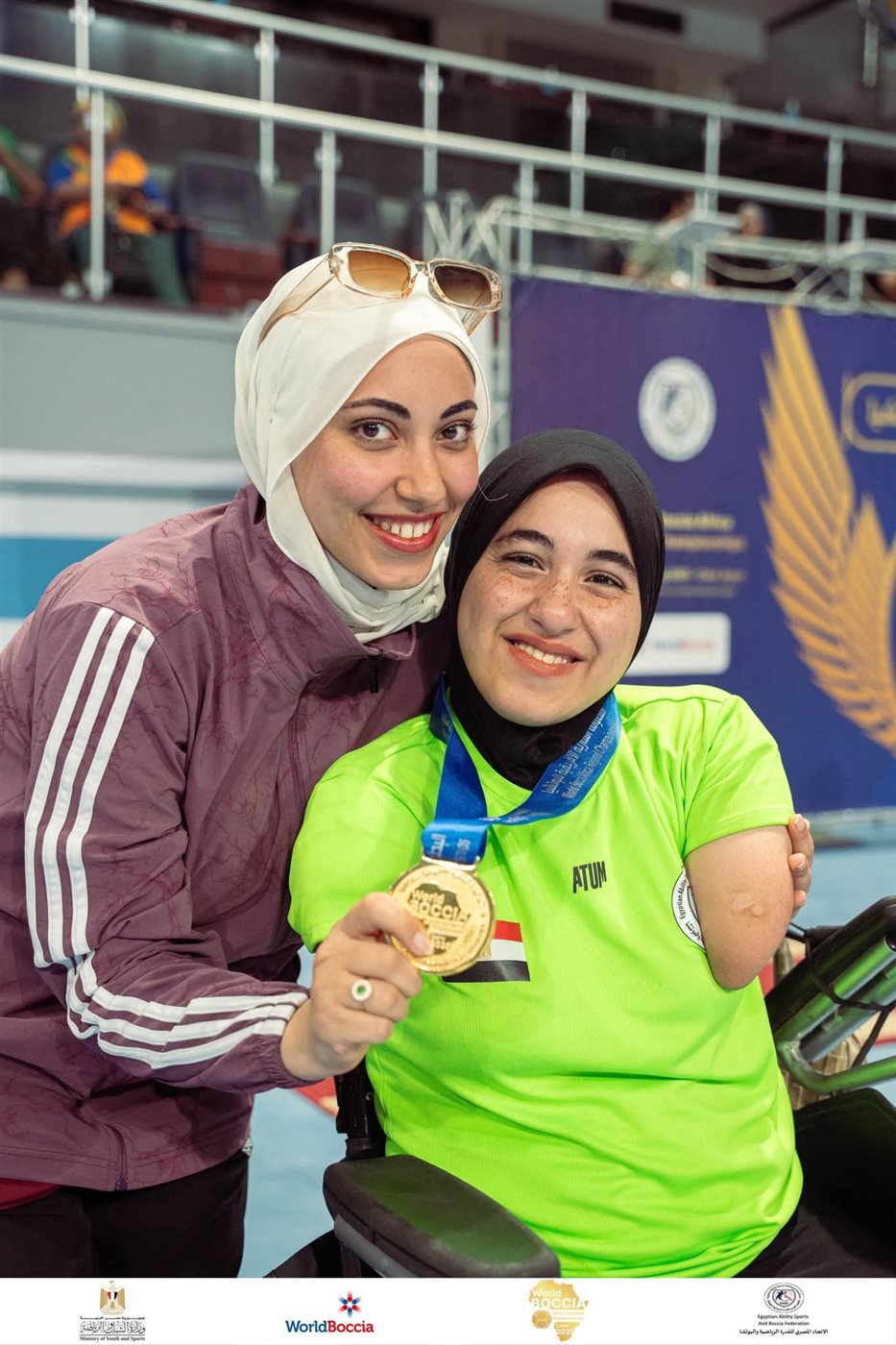 رحمة هشام بطلة البوتشيا البارالمبية