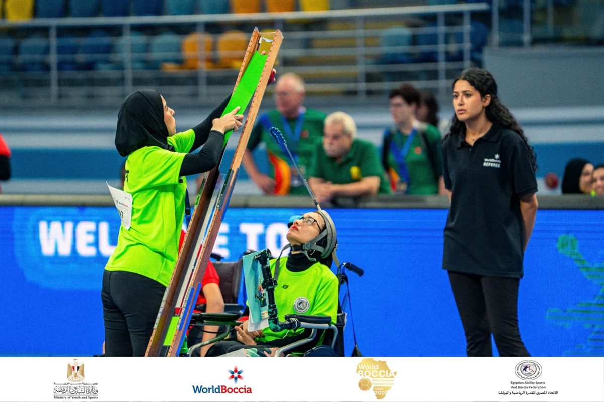 رحمة مصطفي بطلة البوتشيا البارالمبية