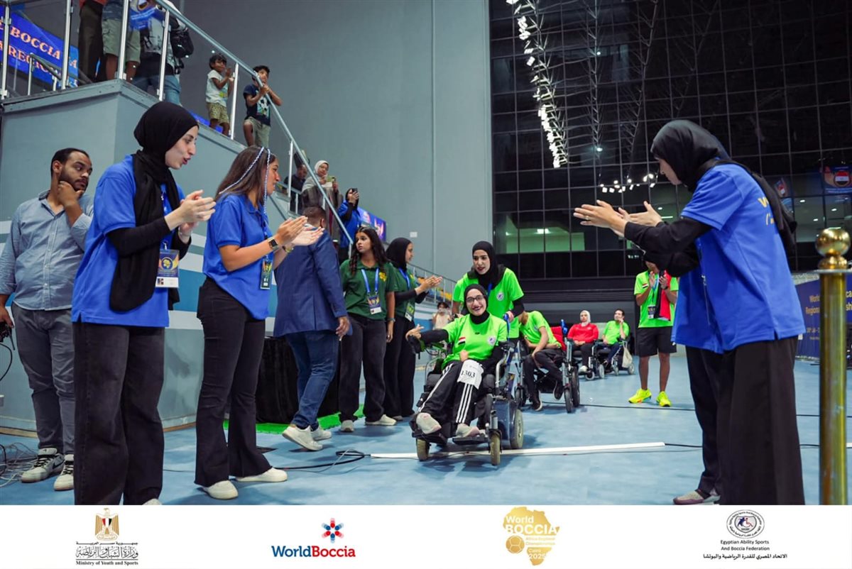 رحمة مصطفي بطلة البوتشيا البارالمبية