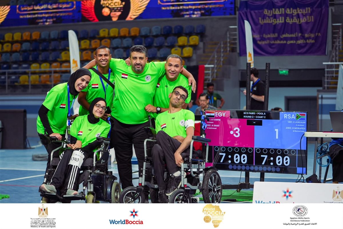 رحمة مصطفي بطلة البوتشيا البارالمبية