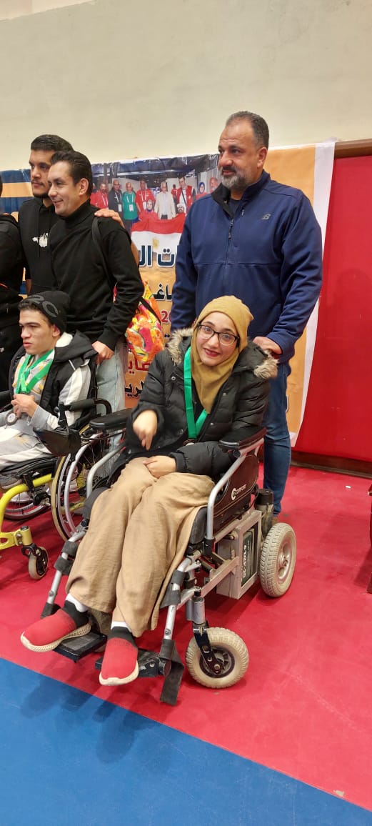 رحمة مصطفي بطلة البوتشيا البارالمبية