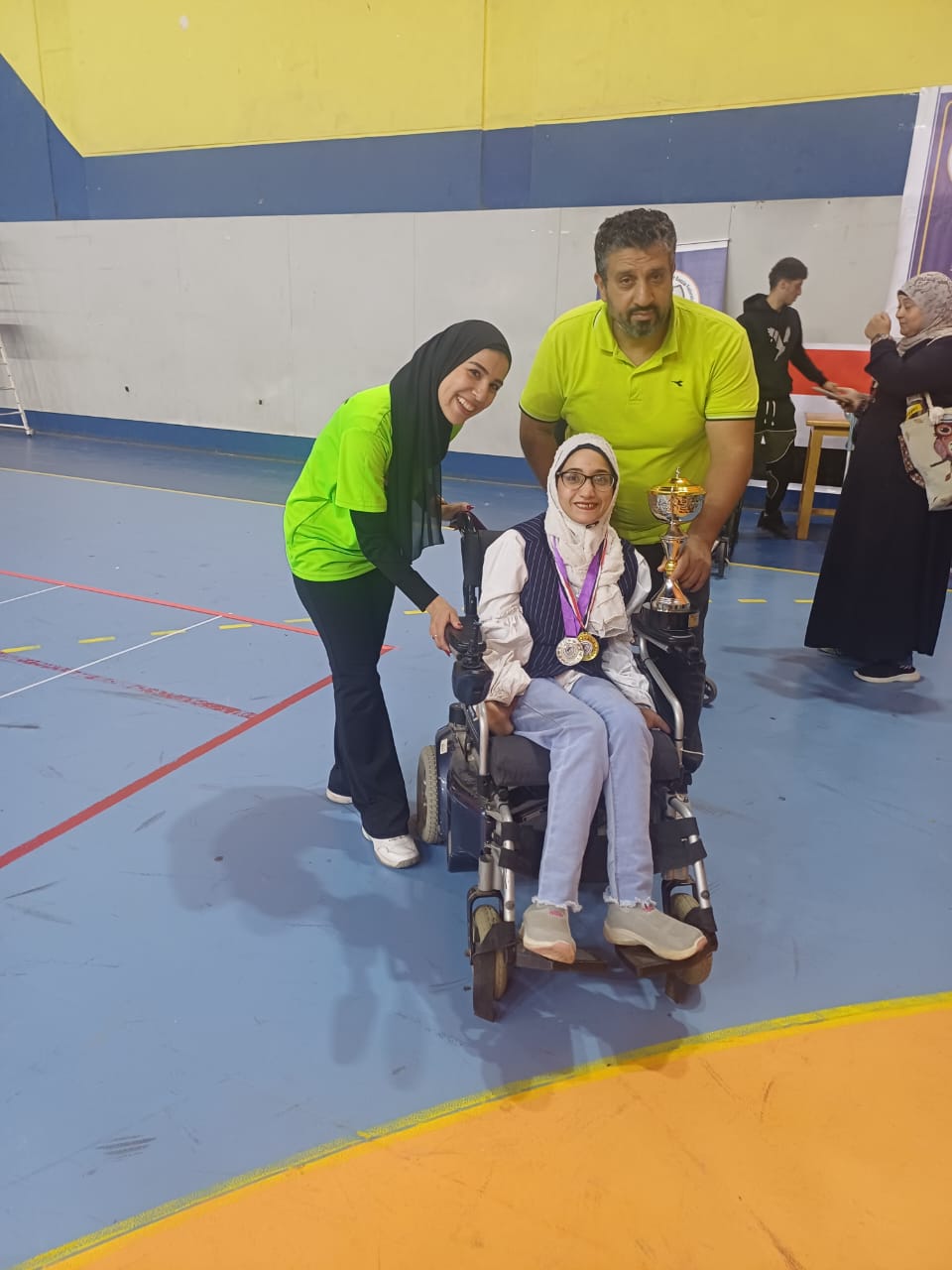 رحمة مصطفي بطلة البوتشيا البارالمبية
