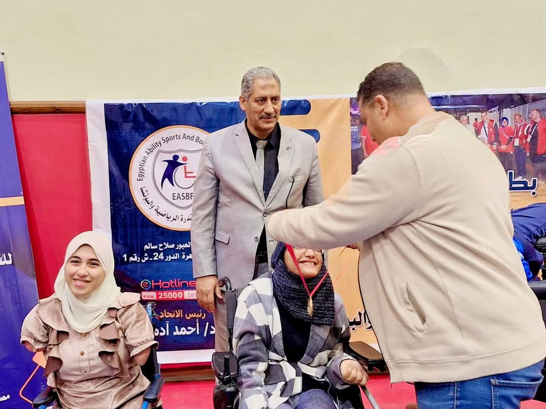 رحمة مصطفي بطلة البوتشيا البارالمبية