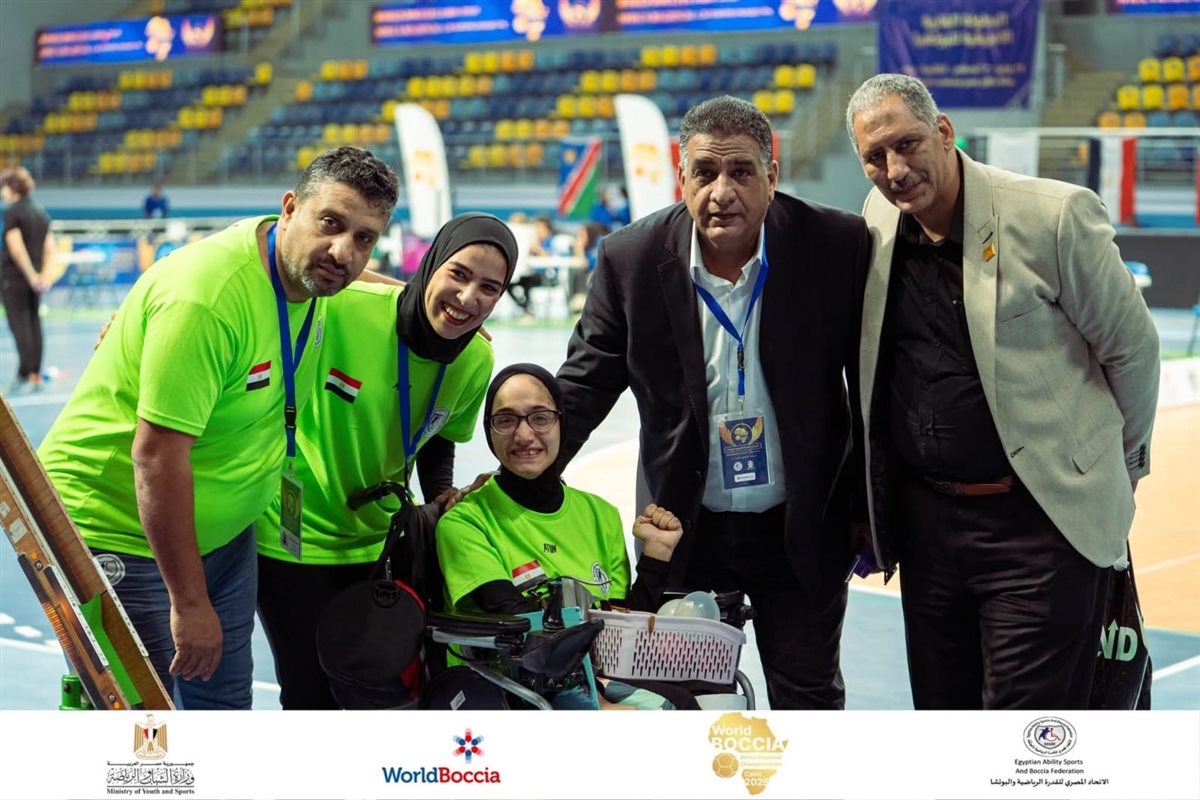 رحمة مصطفي بطلة البوتشيا البارالمبية