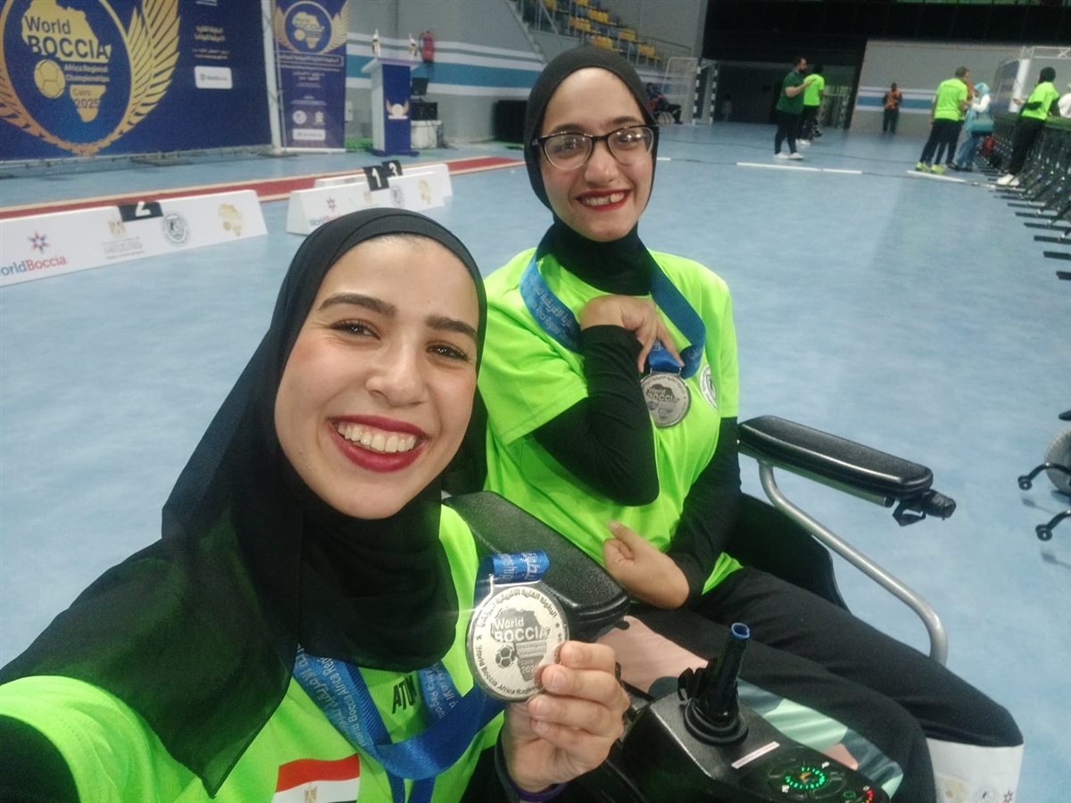 رحمة مصطفي بطلة البوتشيا البارالمبية