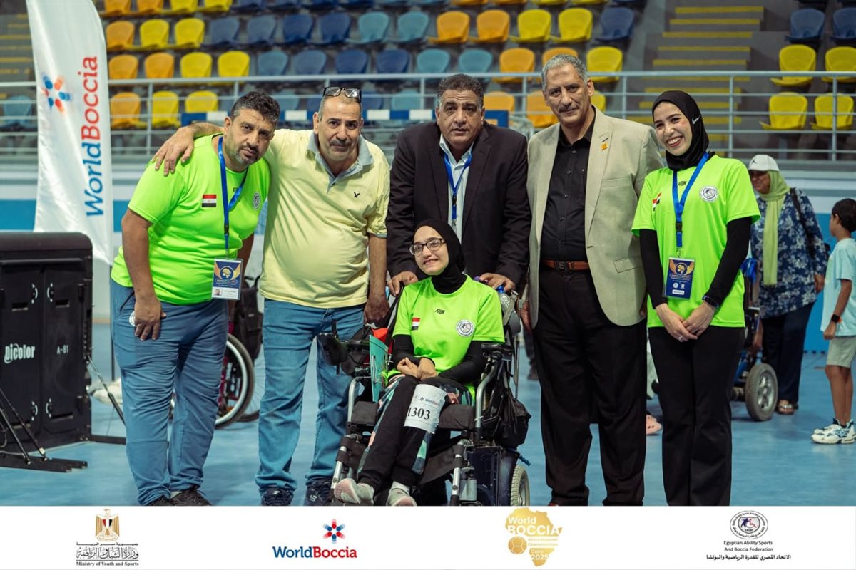 رحمة مصطفي بطلة البوتشيا البارالمبية