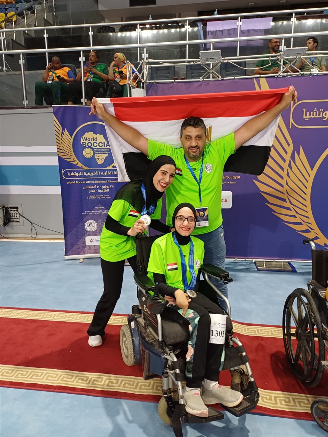 رحمة مصطفي بطلة البوتشيا البارالمبية