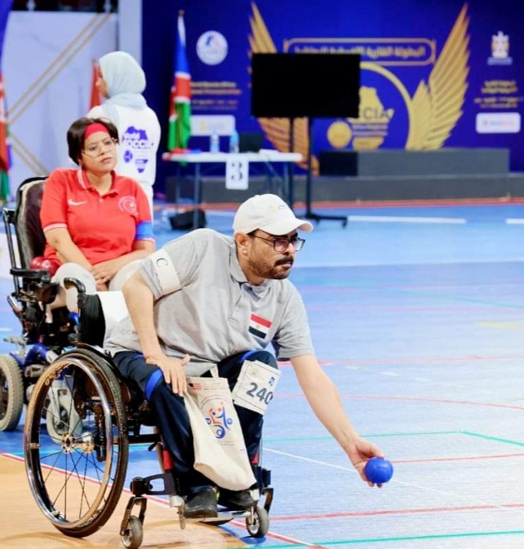 محمود نبوي منصور بطل البوتشيا البارالمبي