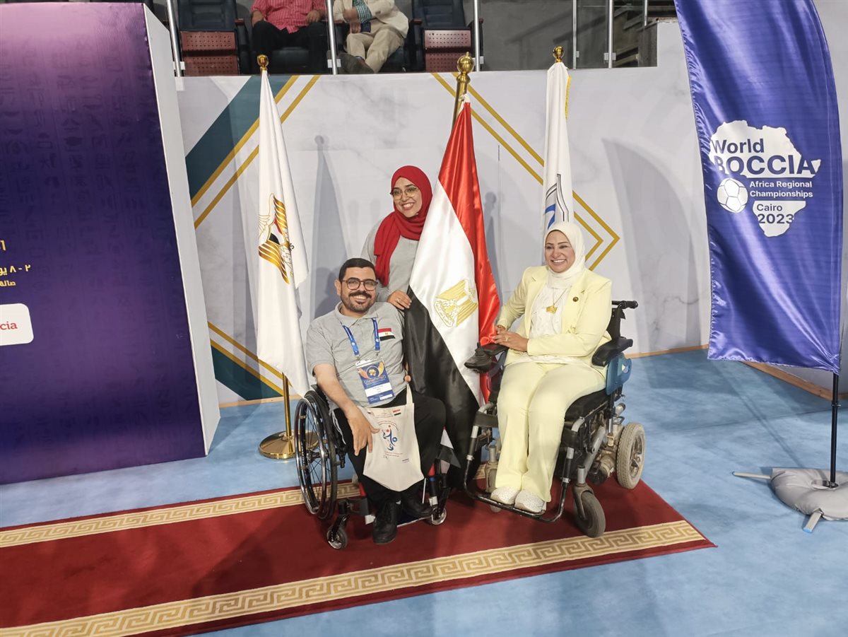 محمود نبوي منصور بطل البوتشيا البارالمبي