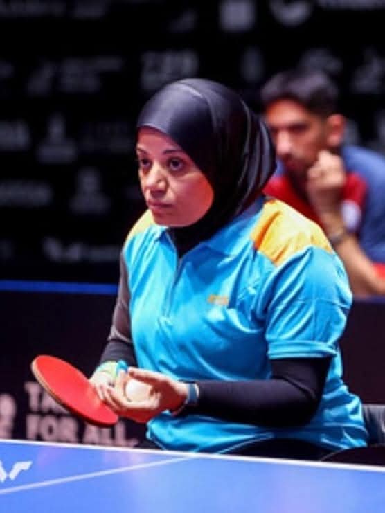 فايزة محمود عبد الحافظ بطلة تنس الطاولة البارالمبية&nbsp;