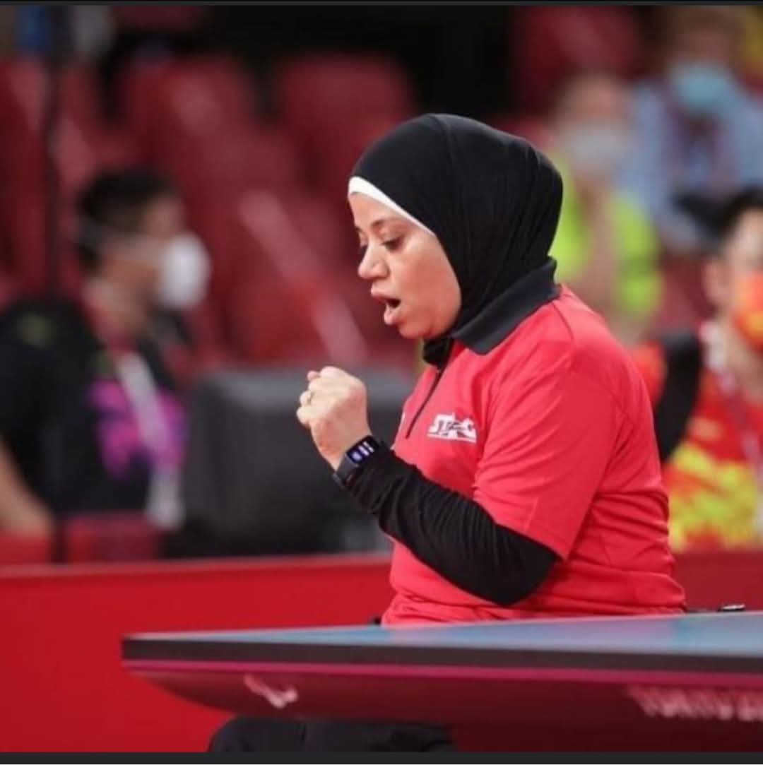 فايزة محمود عبد الحافظ بطلة تنس الطاولة البارالمبية&nbsp;