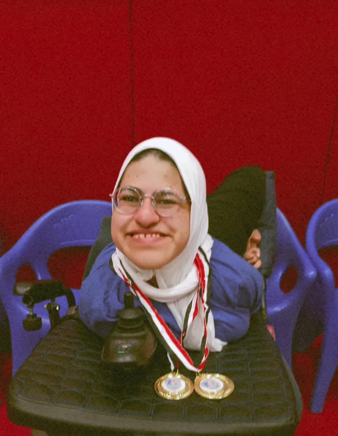 صفاء طه بطلة البوتشيا البارالمبية