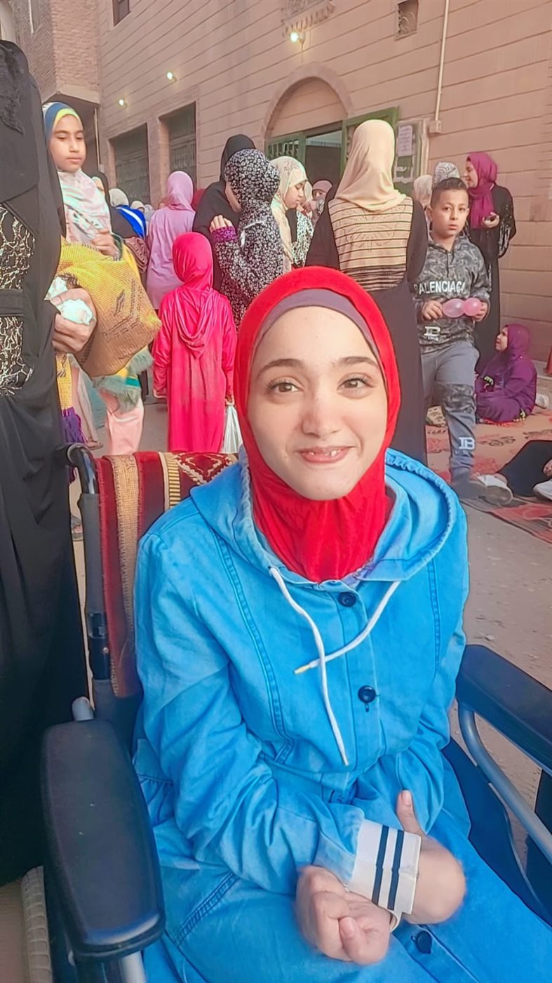 رحمة مصطفي بطلة البوتشيا البارالمبية&nbsp;