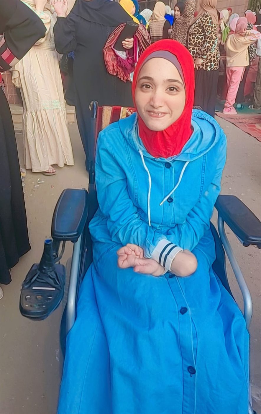 رحمة مصطفي بطلة البوتشيا البارالمبية&nbsp;