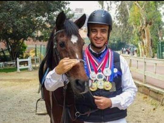 انطوان ماجد سمير بطل الفروسية والتزحلق علي الجليد البارالمبي&nbsp;