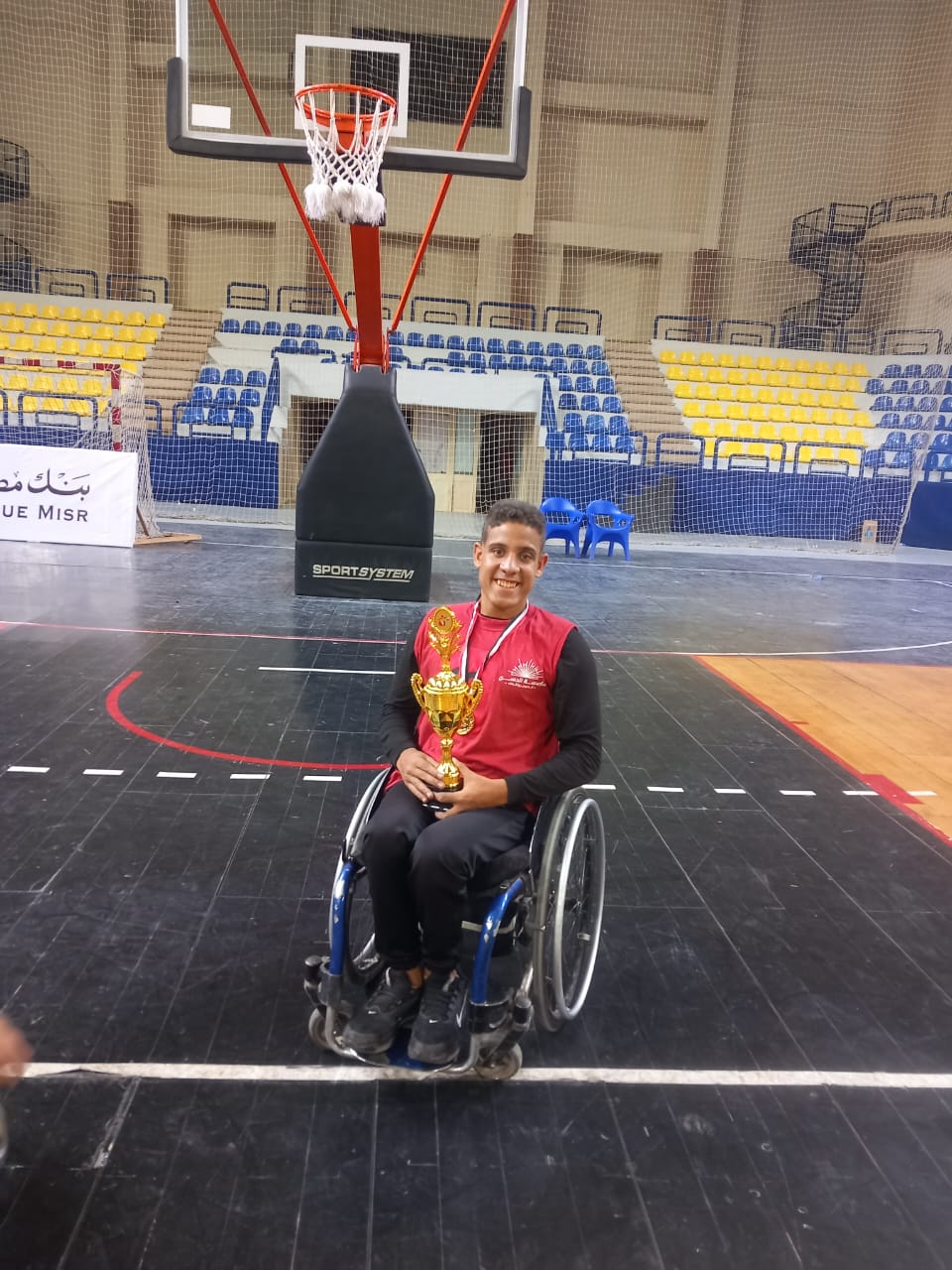 مصطفى محمد عبد الحميد بطل كرة السلة للكراسي المتحركة