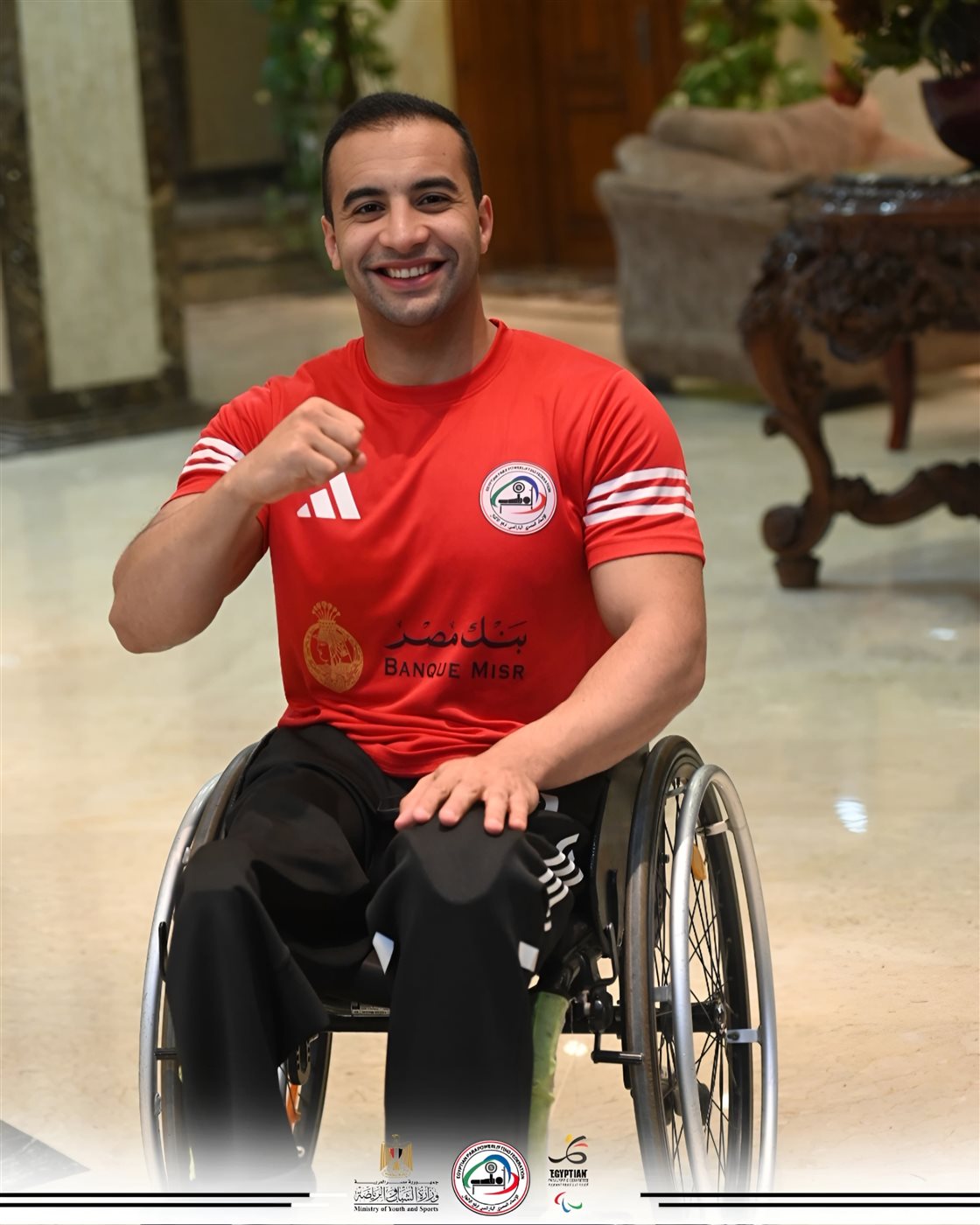 عادل الحوت بطل رفع الأثقال البارالمبي&nbsp;