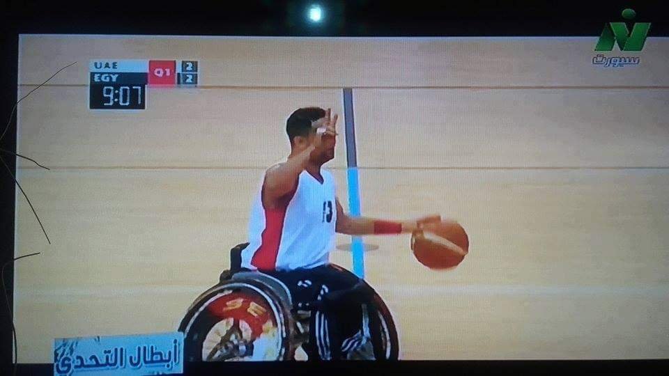 أحمد فتحي سعد، الشهير بـ«بيبو» بطل كرة السلة للكراسي المتحركة