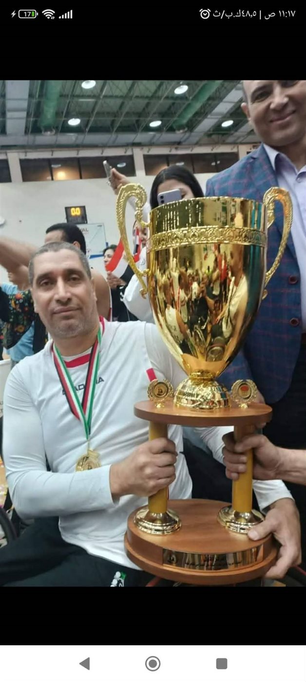 سامي منصور السبعاوي بطل كرة السلة للكراسي المتحركة