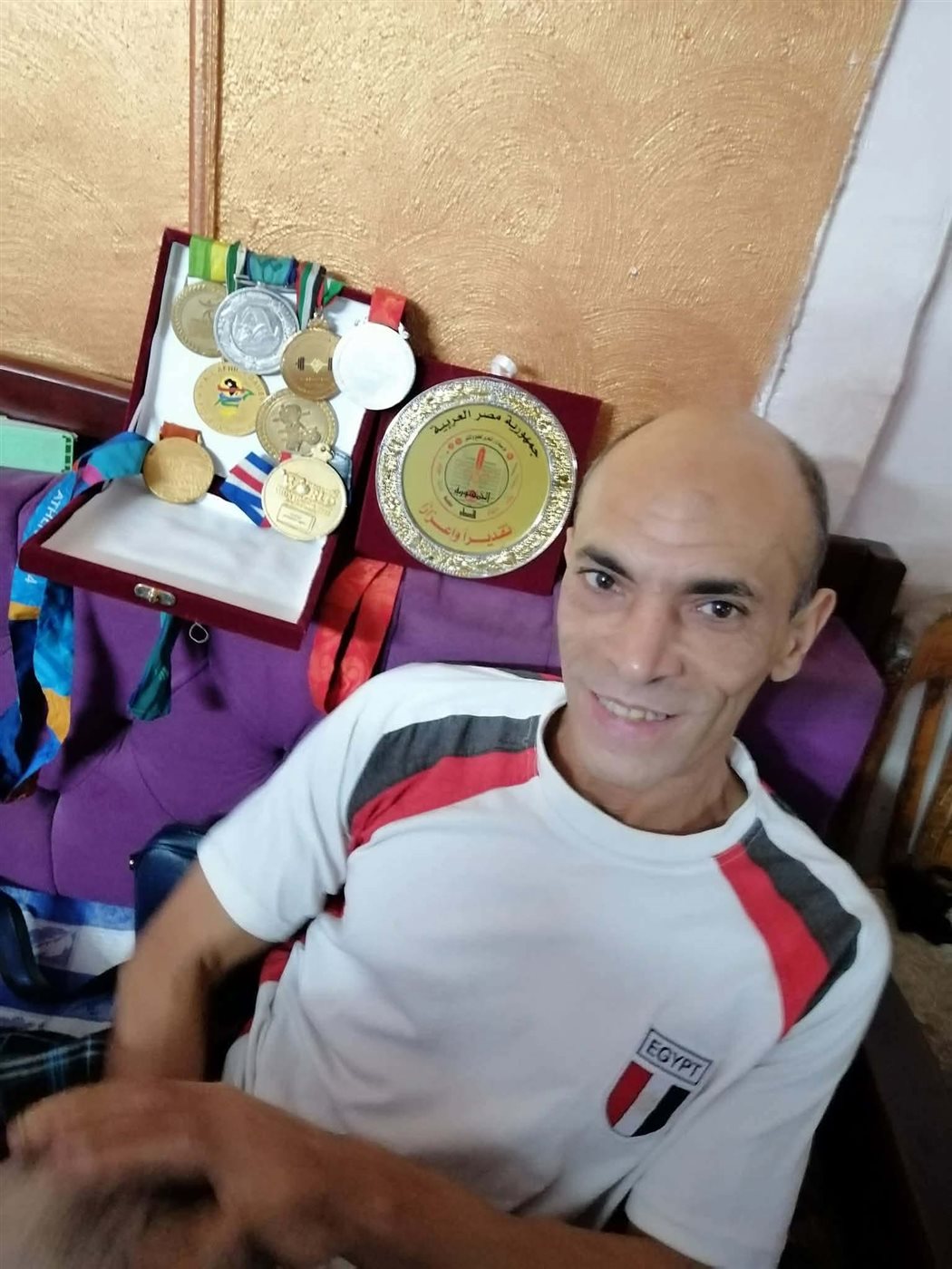 أسامة عبد المنعم بطل رفع الأثقال البارالمبي&nbsp;