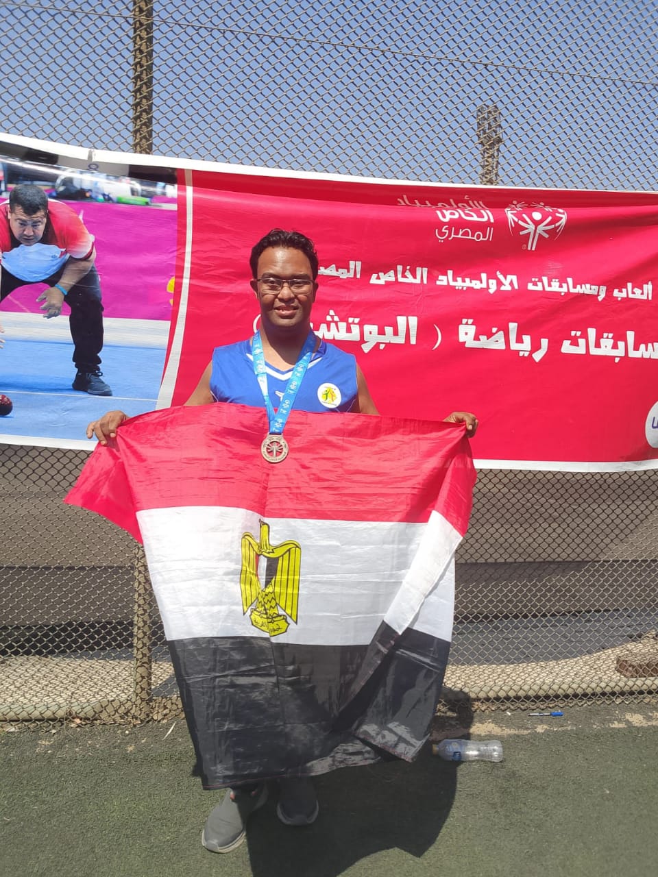 محمد مصطفى حسن أحمد بطل السباحة لذوي الاحتياجات الخاصة