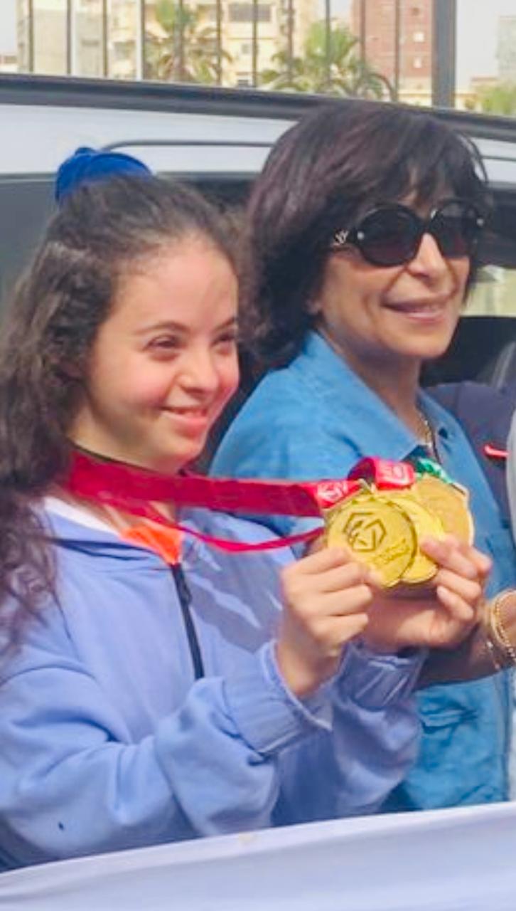 بريهان محمد حامد سليمان بطلة السباحة لذوي الاحتياجات الخاصة&nbsp;