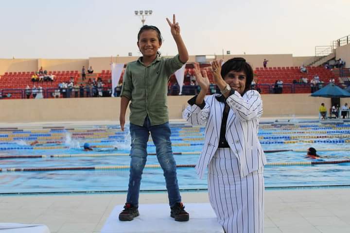 يوسف عمرو محمد عبد المجيد بطل السباحة لذوي الأحتياجات الخاصة