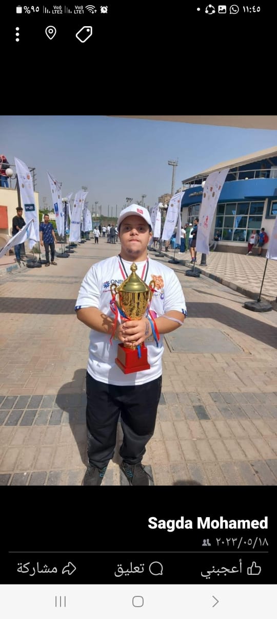 محمد بركات بطل السباحة لذوي الهمم&nbsp;