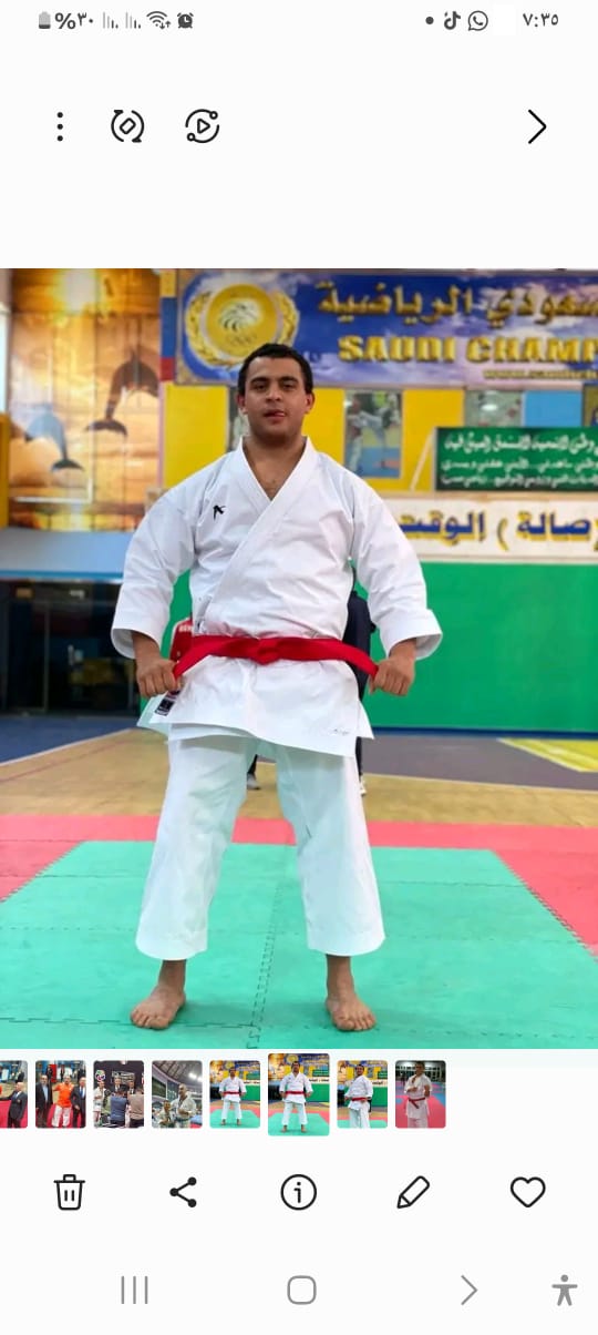 مصطفى أبو الفتوح عبده بطل الكاراتيه لذوي الاحتياجات الخاصة