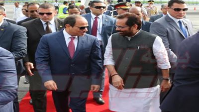 الرئيس السيسى يصل نيودلهى فى زيارة تشمل دولتى الهند والصين
