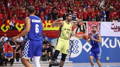 موعد مباراة الأهلى وكاظمة الكويتي بنصف نهائي البطولة العربية لكرة السلة