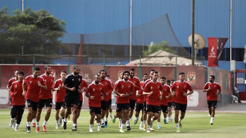 جانب من مران الأهلي