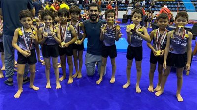 أنس محمود و7 لاعبين يحصدون ميداليات ذهبية فى بطولة كأس مصر للجمباز